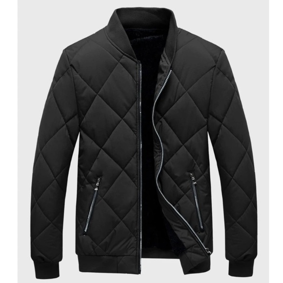 Other - Men’s Black Quilted Bomber Jacket